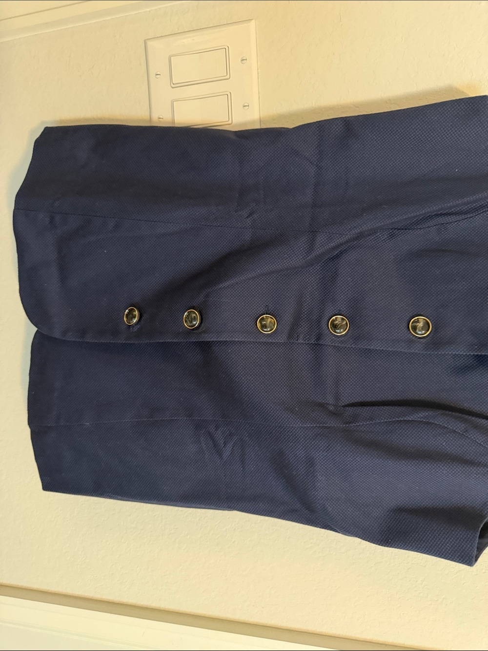 Draper James Navy Sleeveless Button-Front Shell Top - Picture 6 of 7